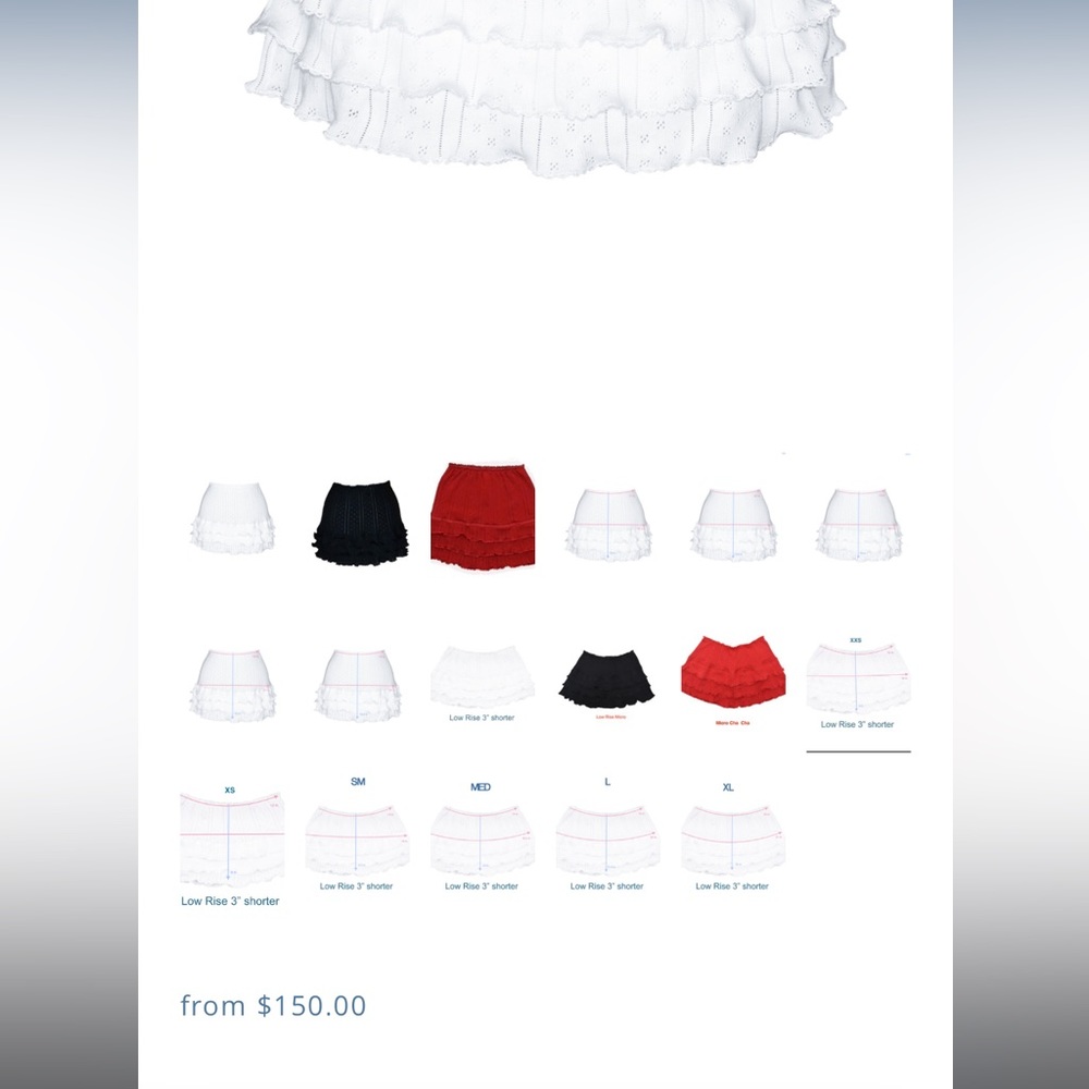 Pointelle Ruffle Mini Skirt - Picture 2 of 2